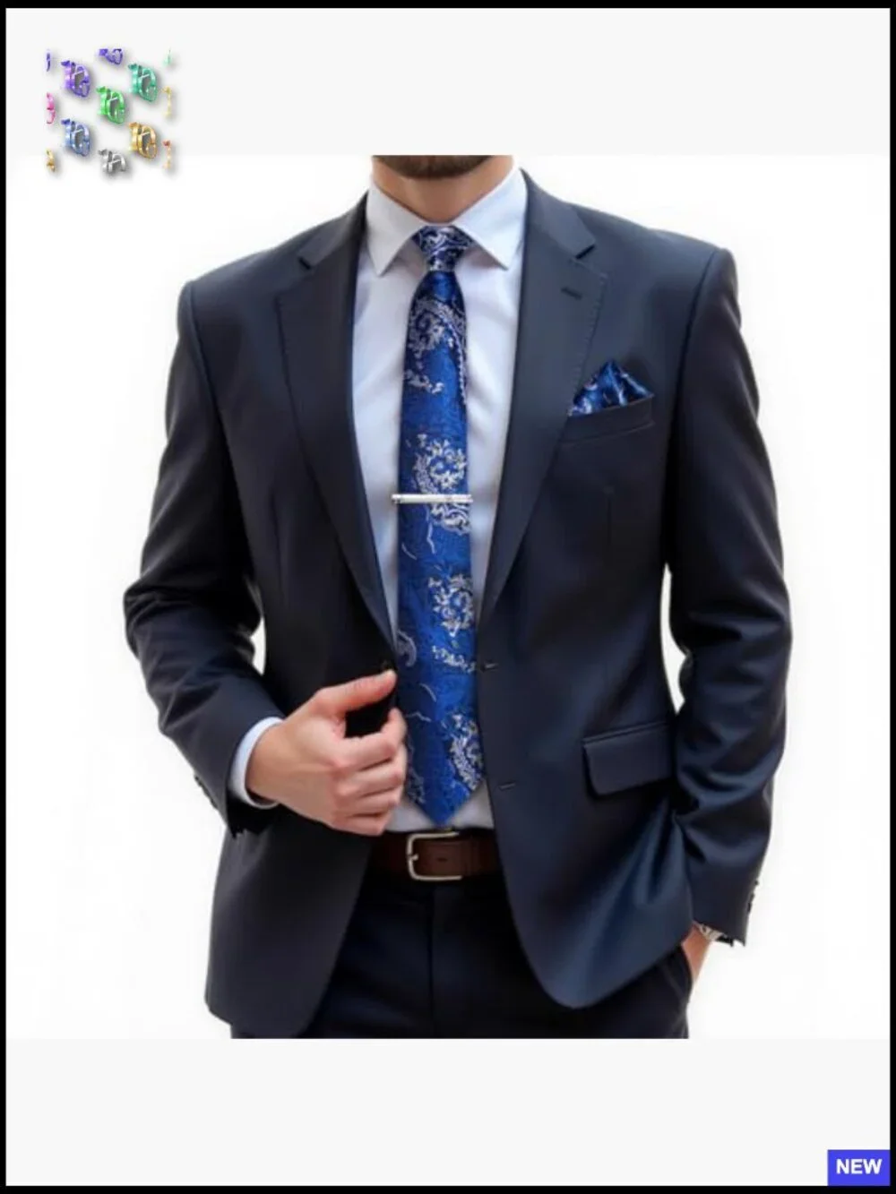 Silk Paisley Tie Set Classic Elegant Formal Wedding Party Mens Accessories